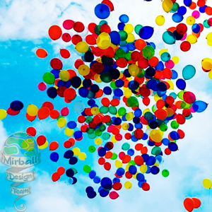 Запуск 400 гелиевых шаров ассорти на детский праздник