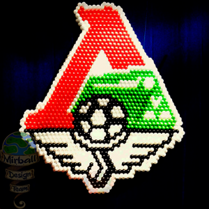 Панно из воздушных шаров "ФКЛМ" логотип футбольного клуба