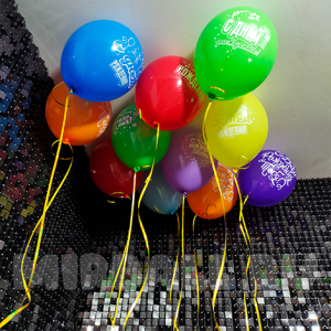 Гелиевые шары с принтом "С Днем Рождения" 10 штук