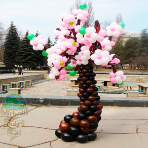 Фигура "Дерево с цветами" из воздушных шаров 260 см