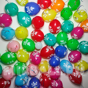 50 Гелиевых шариков с принтом "С Днем рождения" ассорти