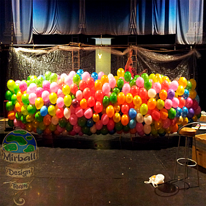 Сброс 700 воздушных шаров ассорти на детский праздник