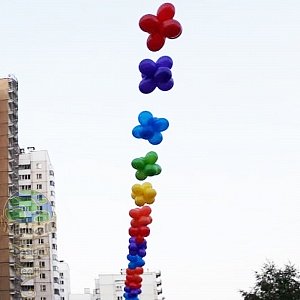 "Пучок - Молекула"  из 6 шаров для уличного декора