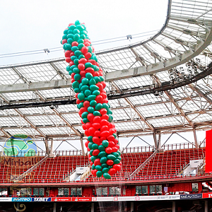 Запуск 1500 шаров на открытие чемпионата России по футболу