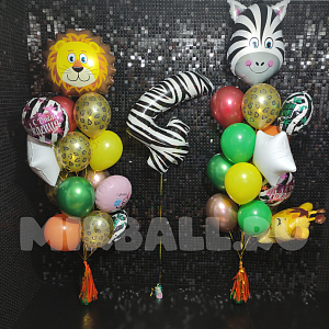 Сафари композиция из воздушных шаров на день рождения